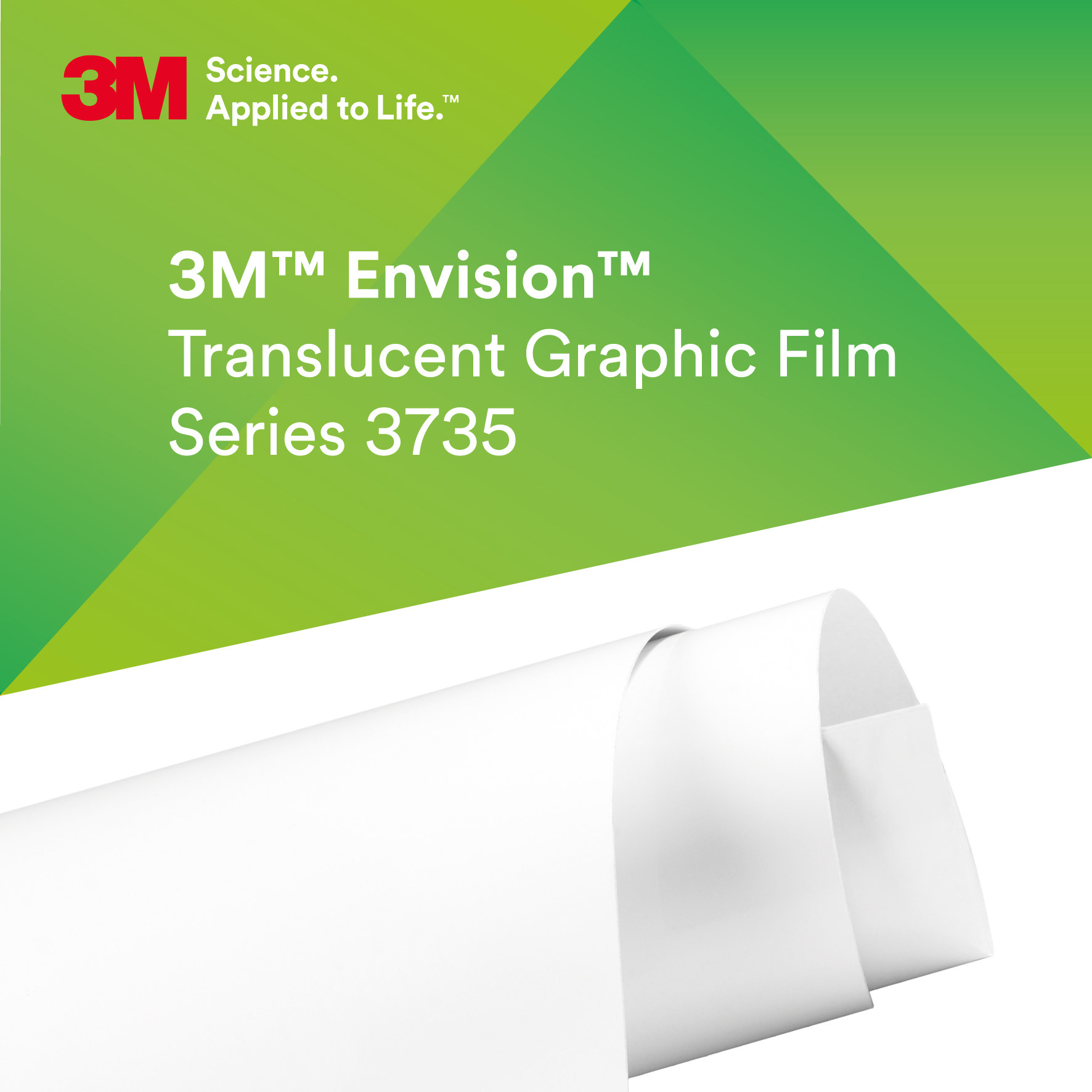 3M™ Envision™ Diffusor-Folie 3735-60 Weiß, 1220 mm x 45,7 m