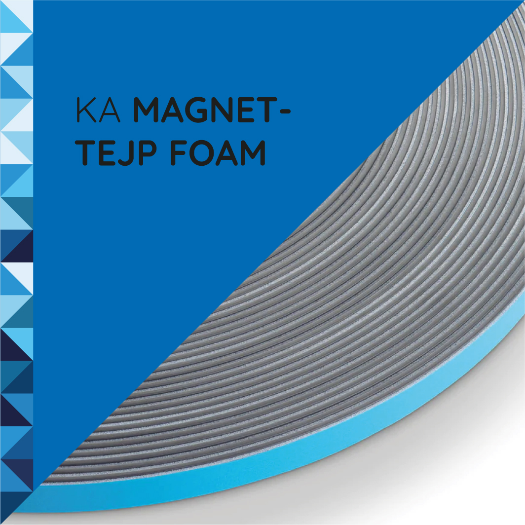 KA Magnetic tape white foam