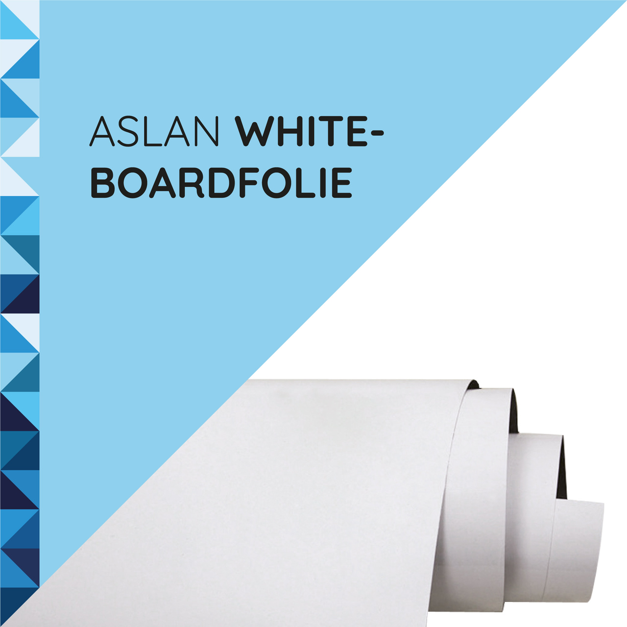 ASLAN Whiteboardfolie Blank vit