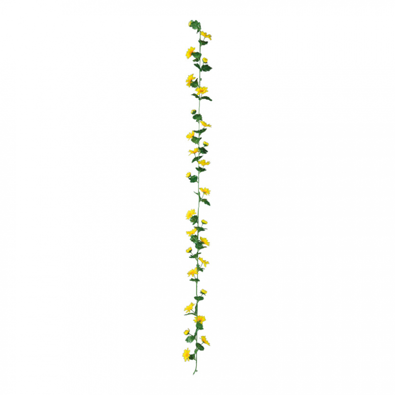 Girlang med blommor 180cm Grön/Gul