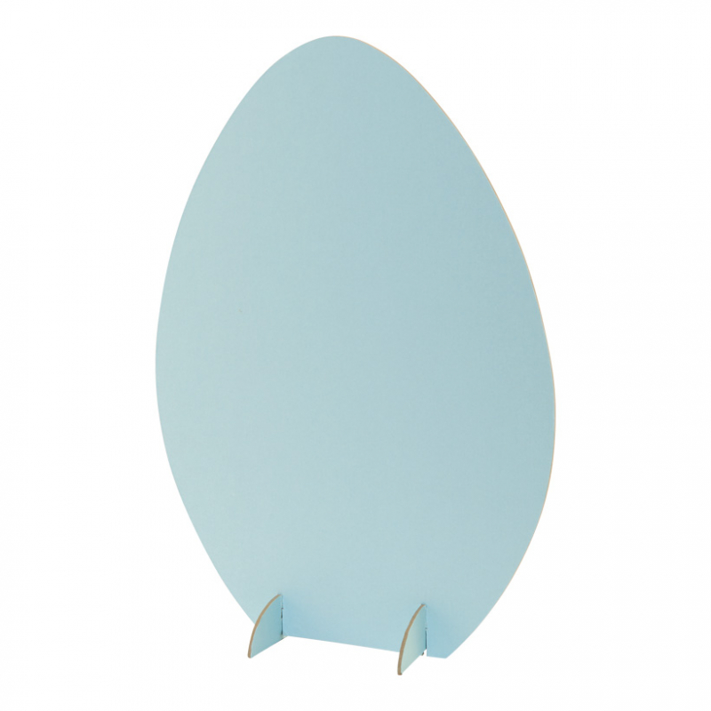 Easter egg made of cardboard 40x28cm light blue