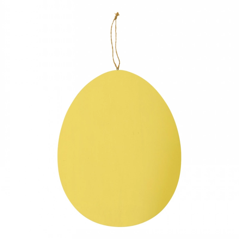 Easter egg in wood with pendant 30cm yellow