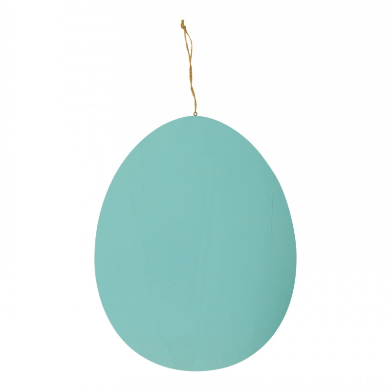 Easter egg in wood with pendant 30cm light blue