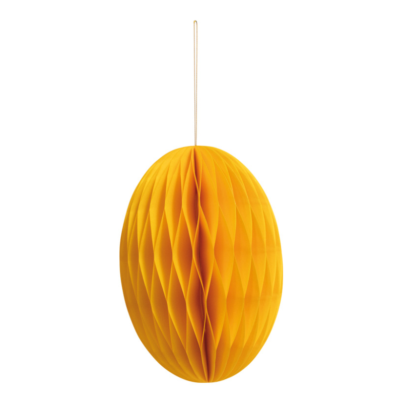 Honeycomb med hänge 20cm gul