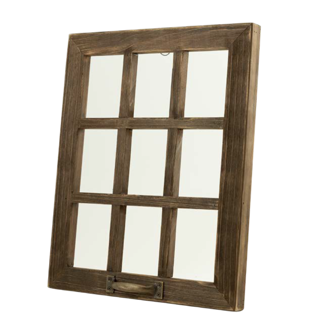 Wooden window 50x40cm brown