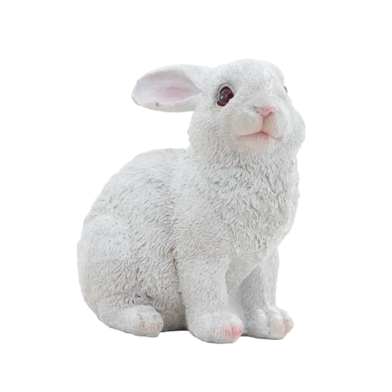 Kanin sittandes 20x21cm vit