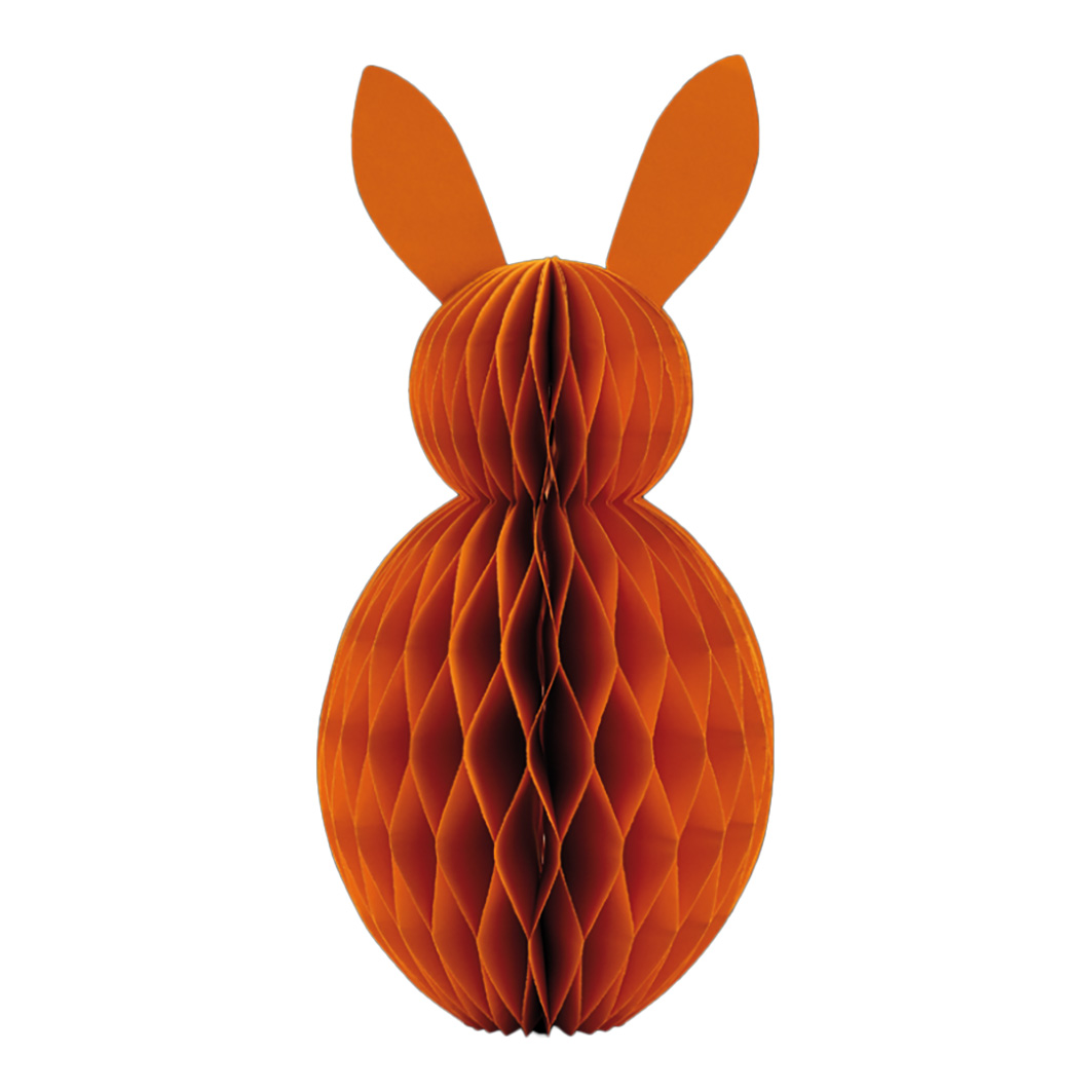 Honeycomb rabbit with magnet orange