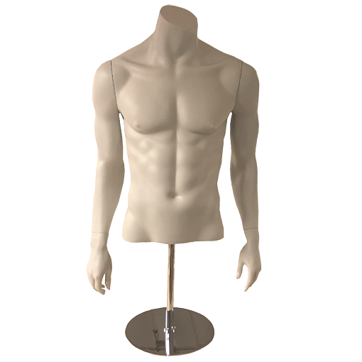 Torso Man Ljusgrå