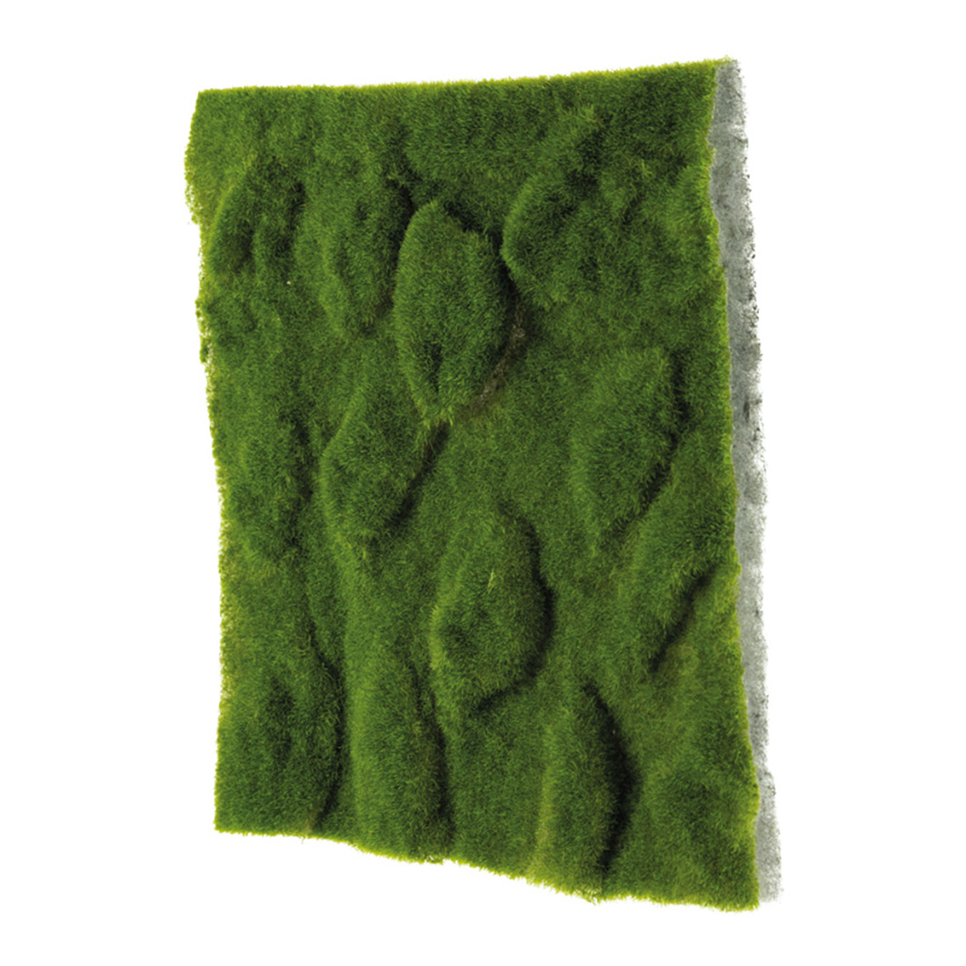 Moss carpet flocked 30x30cm green