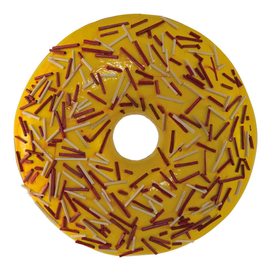 Donut med strössel 20x5cm gul