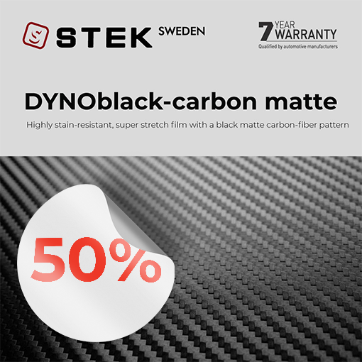 STEK DYNOblack-carbon matte | Svart matt kolfiber