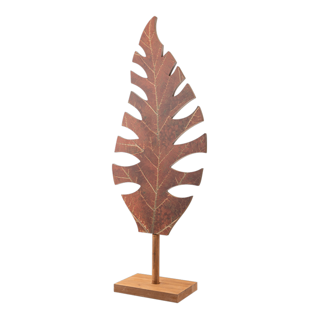 Höstlöv i trä 2-delar 90cm brun