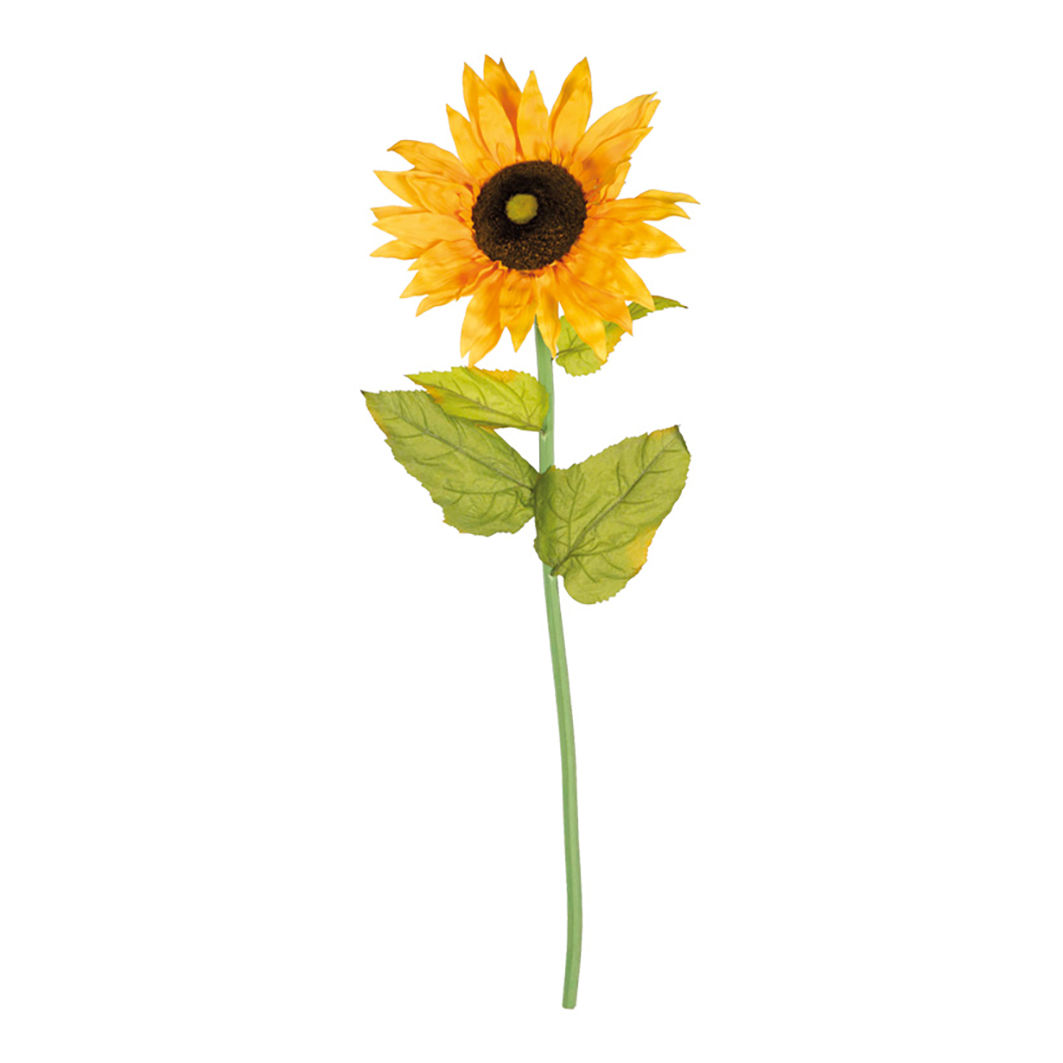 Sunflower on stem 100cm green/yellow