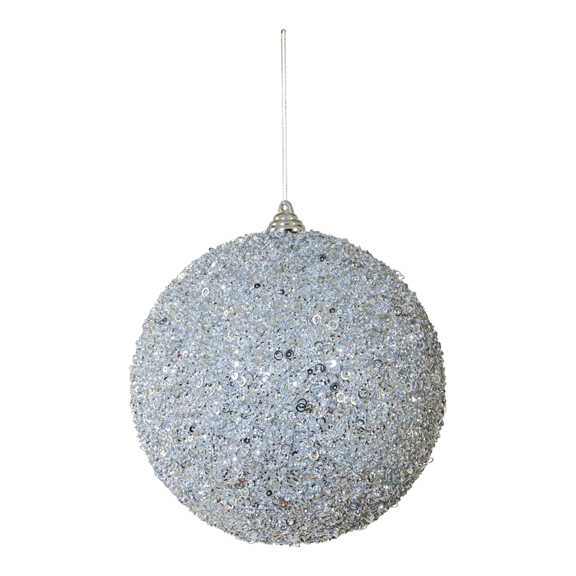 Kula med paljetter glittrande 20cm silver