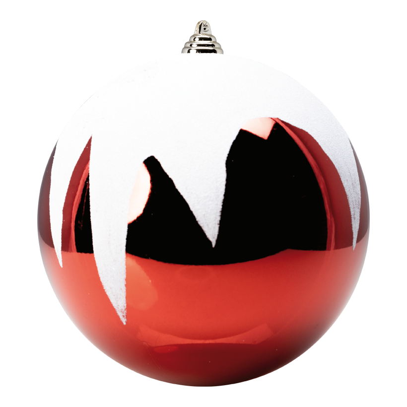 Julkula snötäckt/blank röd/vit