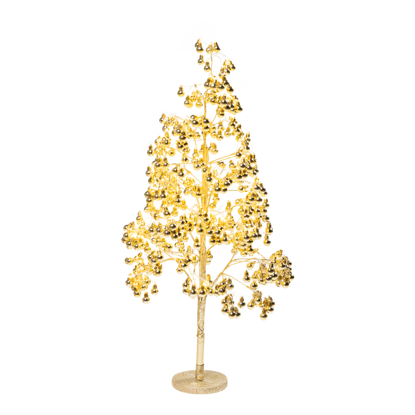 Julgran med julkulor 90cm, guld/varmvit