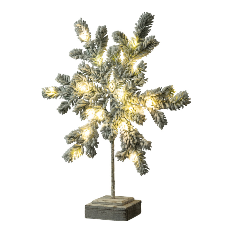 Snöflinga flockad batteridriven 53cm vit