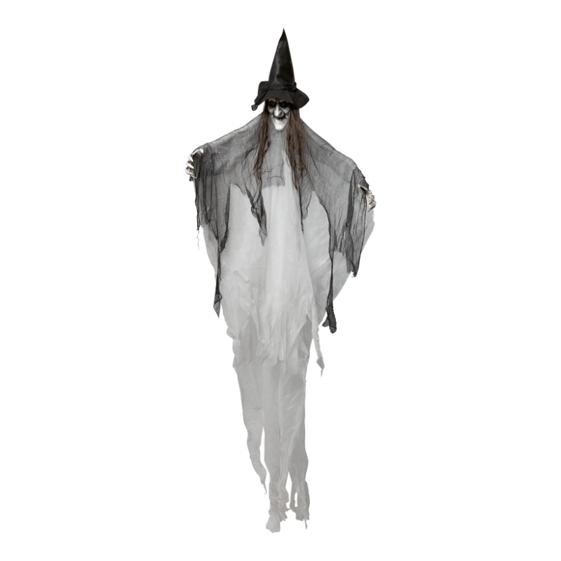 Häxa med lysdioder 265x170x20cm vit/svart