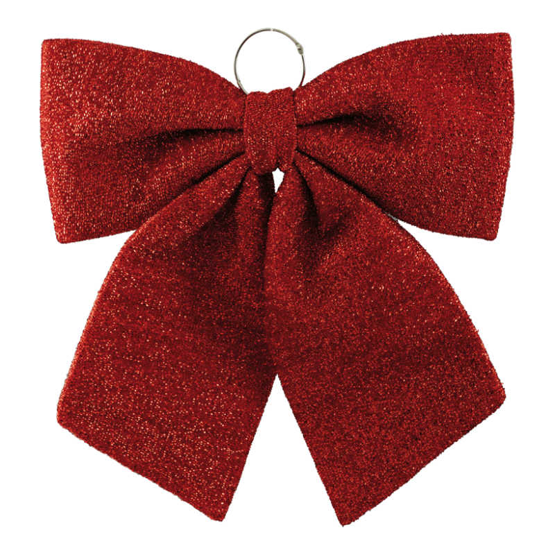 Bow Glitter 48x44cm red