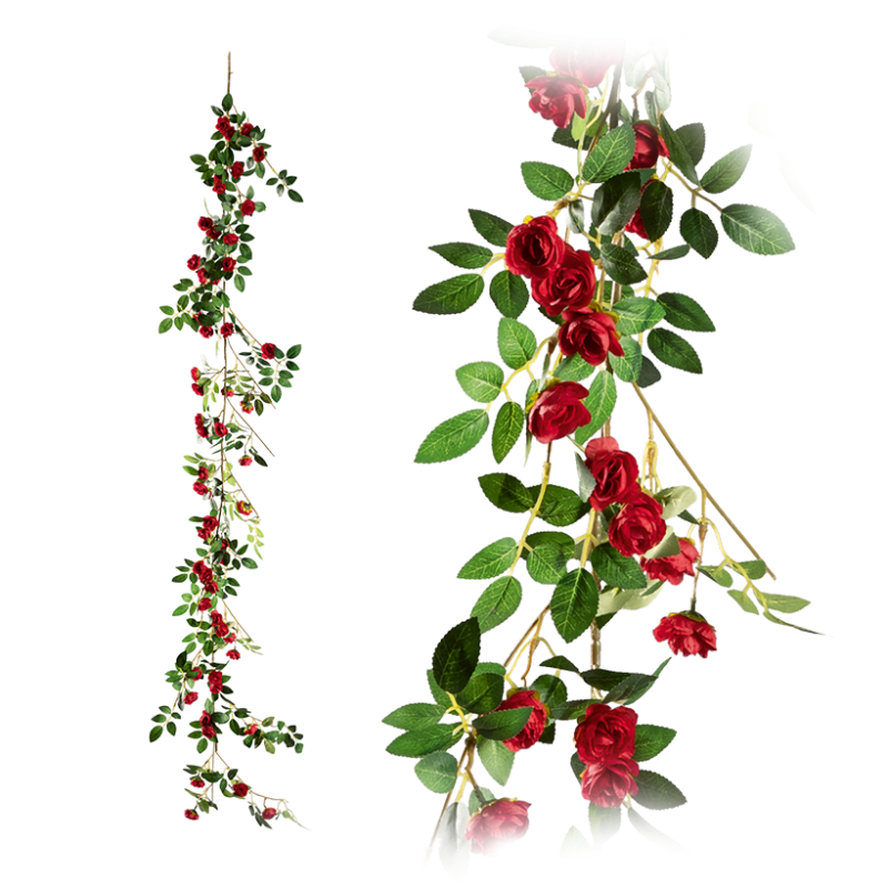 Rosgirlang 188cm röd/grön