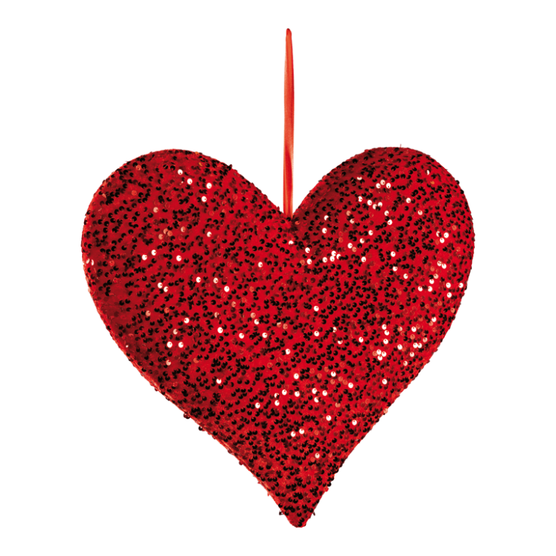 Hjärta 40×40x7cm rött