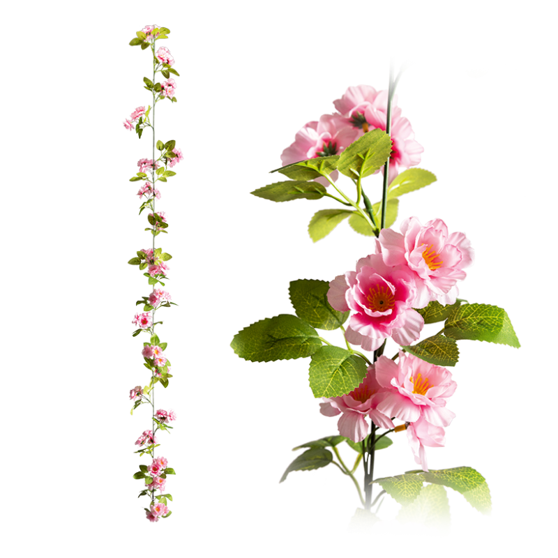Körsbärsblommor girlang 180cm rosa