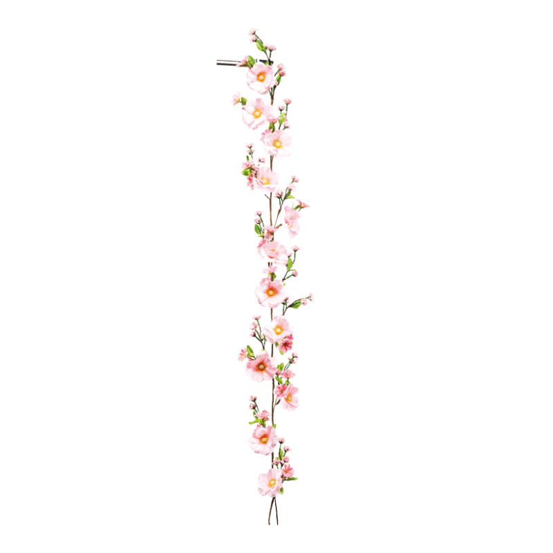 Körsbärsblomsgirlang 120 cm rosa/grön