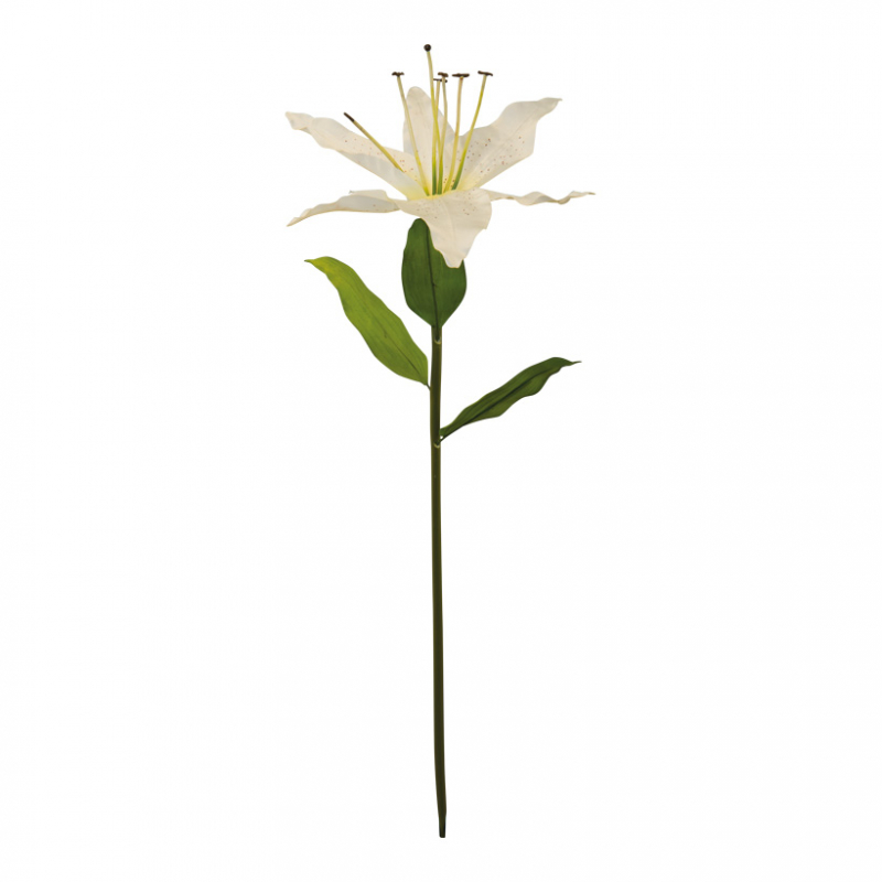 Lilja med stjälk 100cm Vit