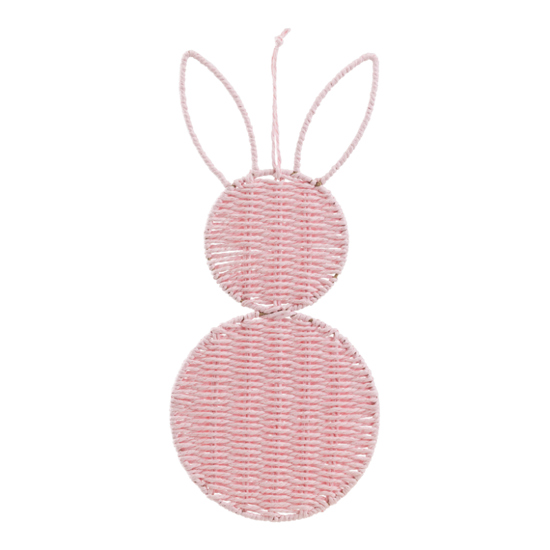 Kanin med upphängning 50x22cm Rosa