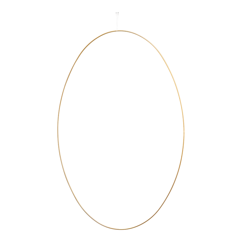 Metallägg 90x70cm Guld