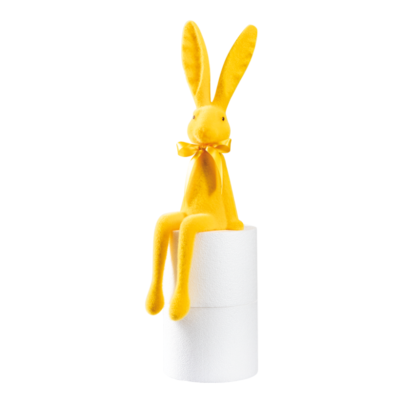 Kanin sittande 63x18cm Gul