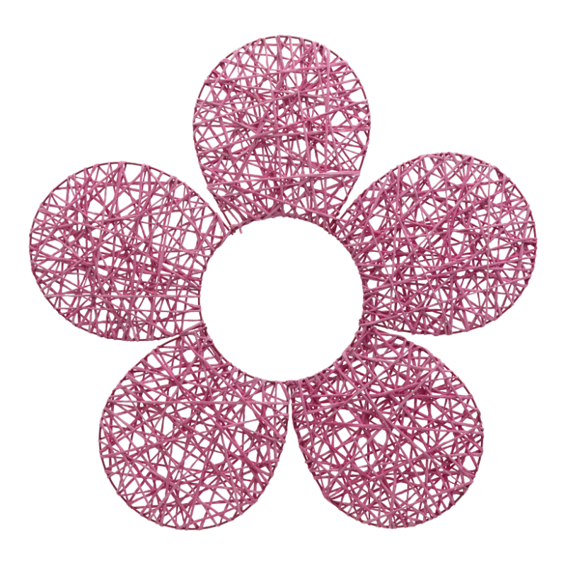 Blomma av papperstråd 30cm Rosa