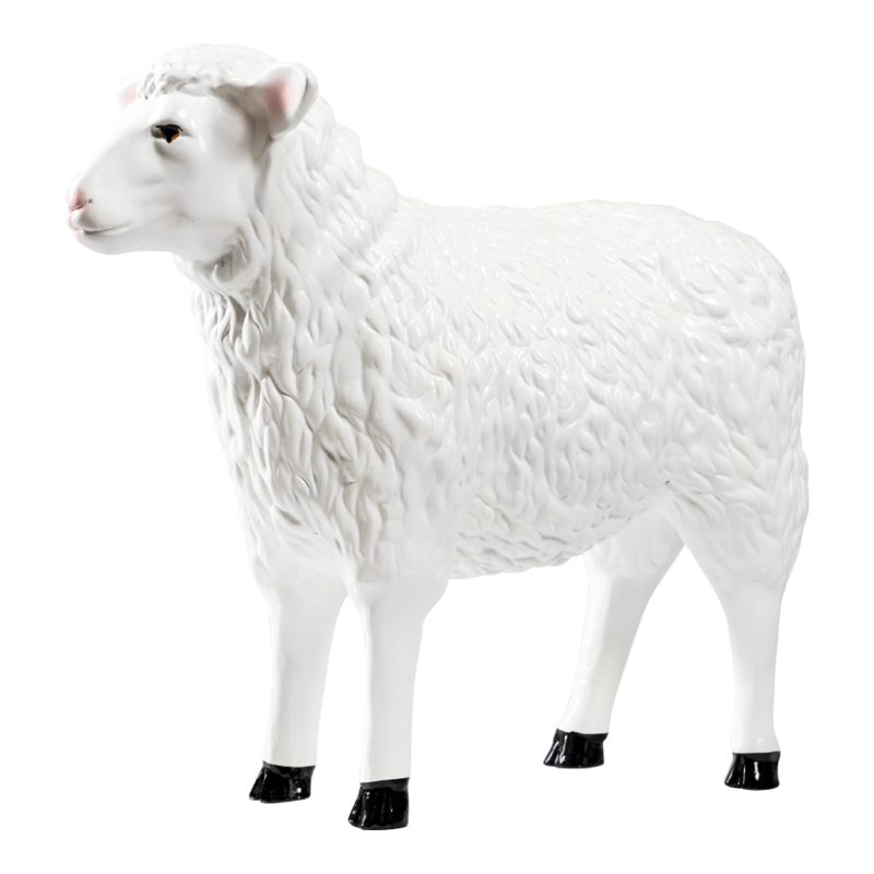 Får väderbeständig 77×27×64cm Vit