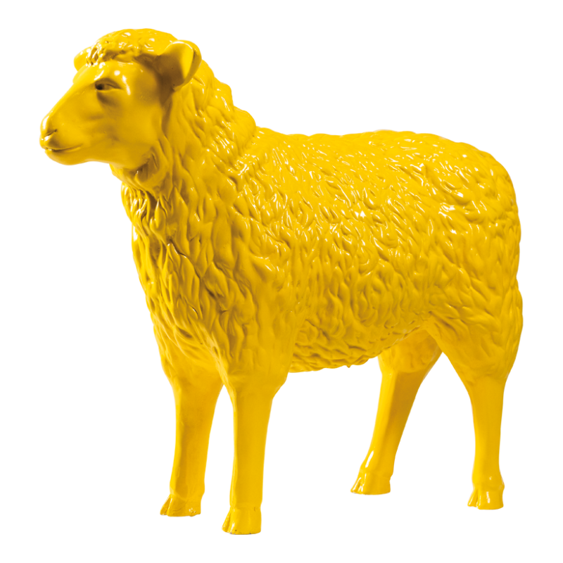 Får väderbeständig 77×27×64cm Gul
