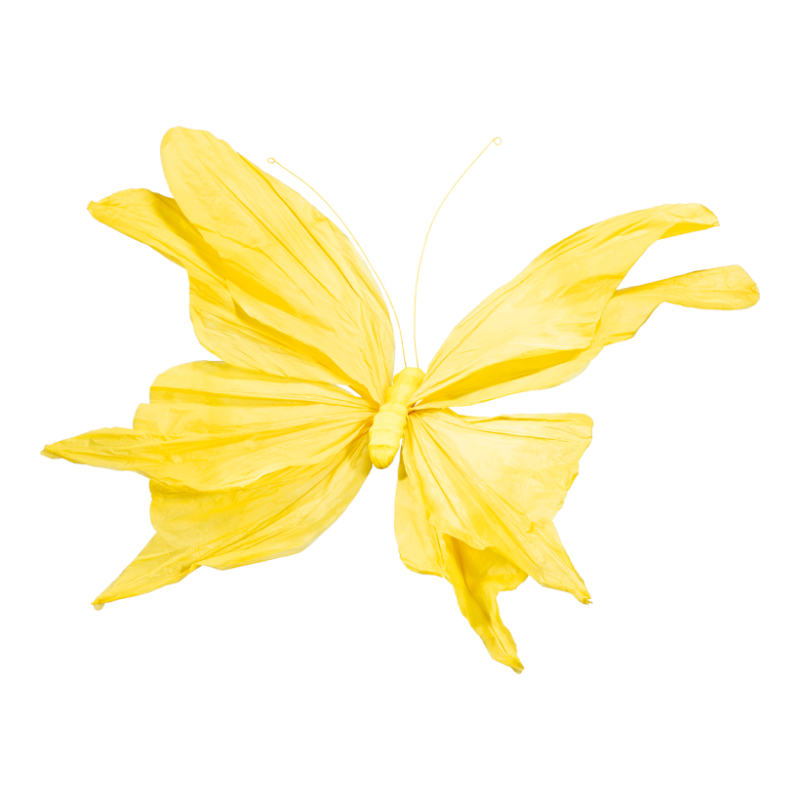 Fjäril 97x70cm Gul