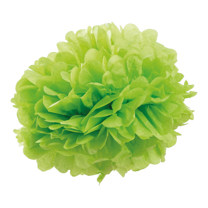 Pompom i papper 50cm Grön