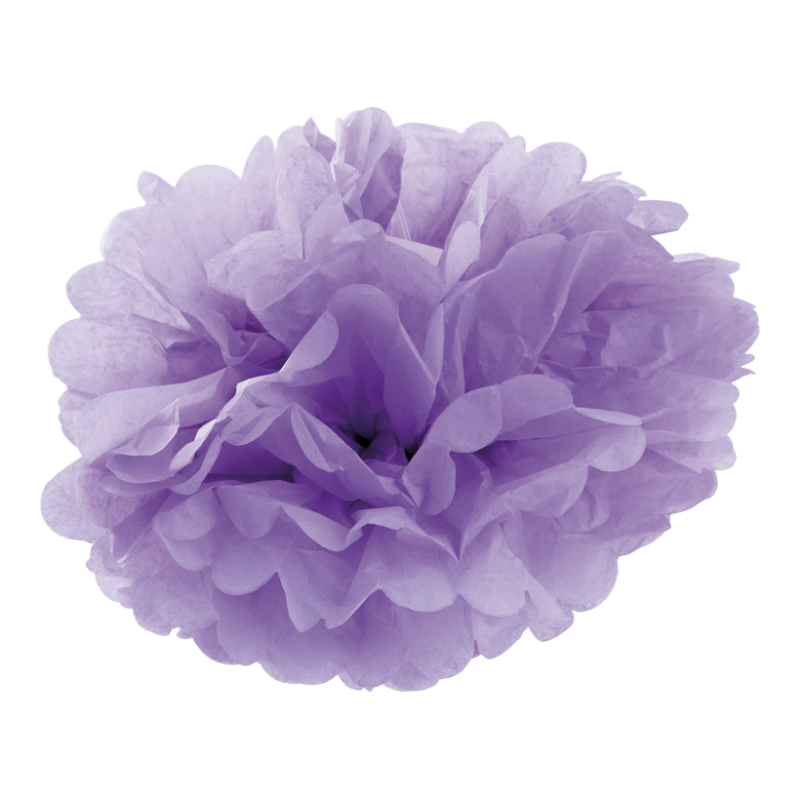 Pompom i papper 50cm Lila