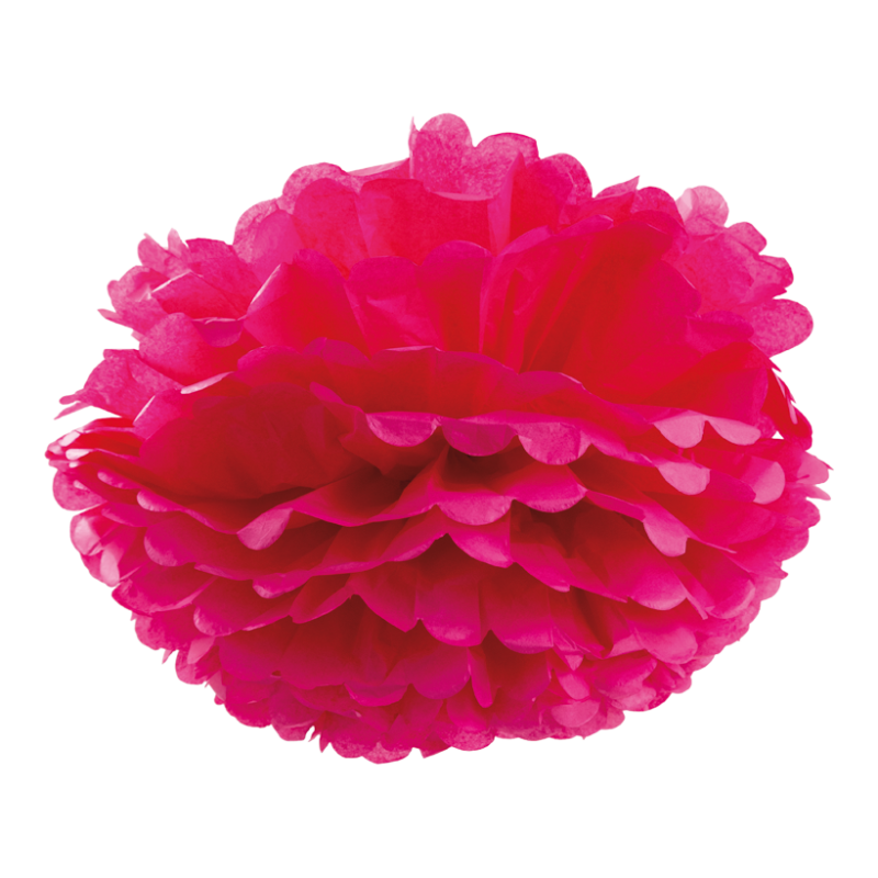 Pompom i papper 50cm Fuchsia
