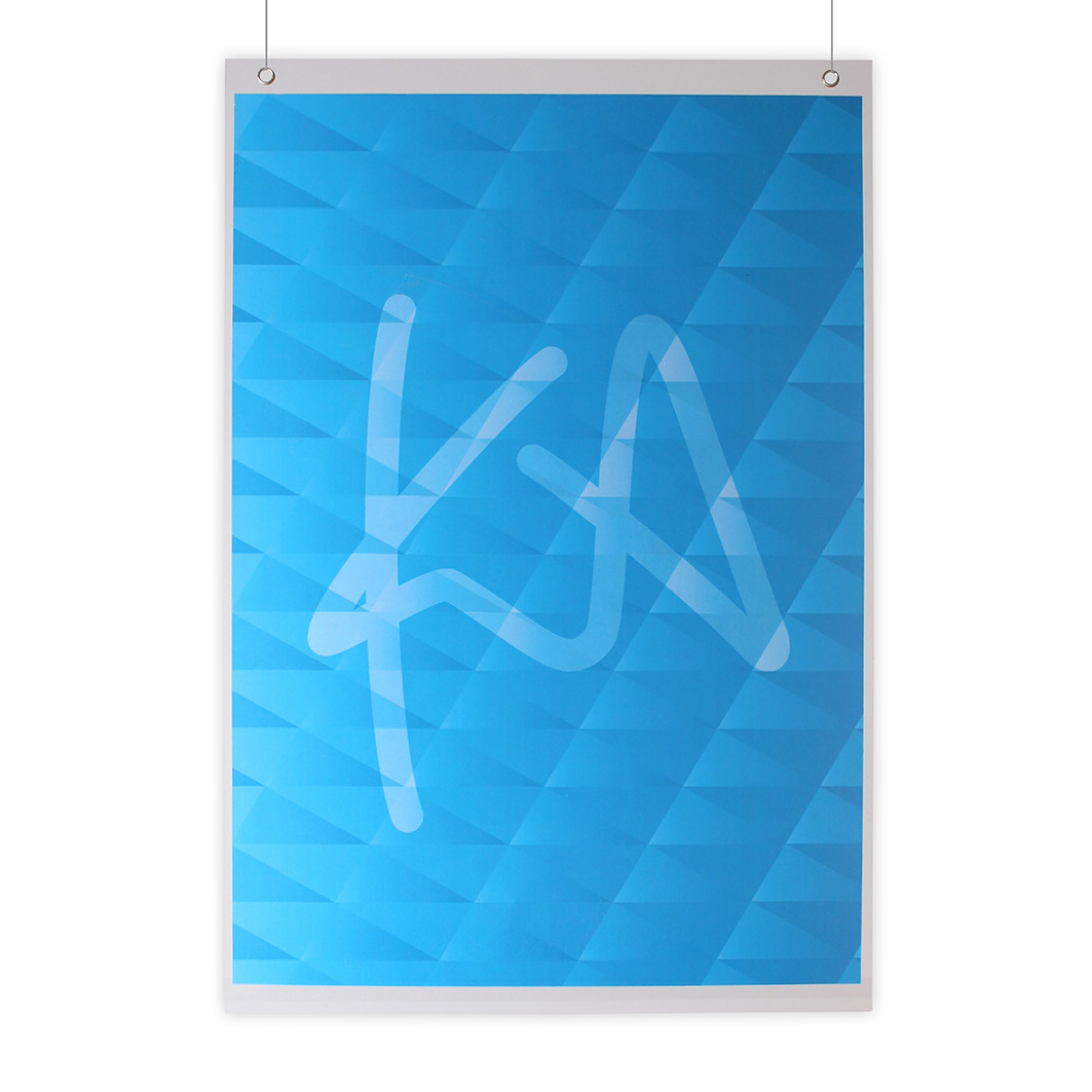 Sign holder with eyelets