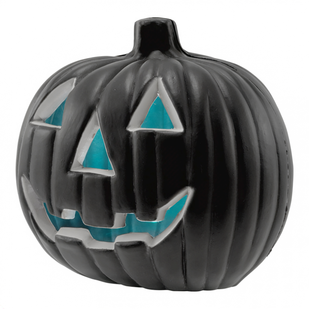 Pumpa med ansikte och RGB-ljus, 20 cm