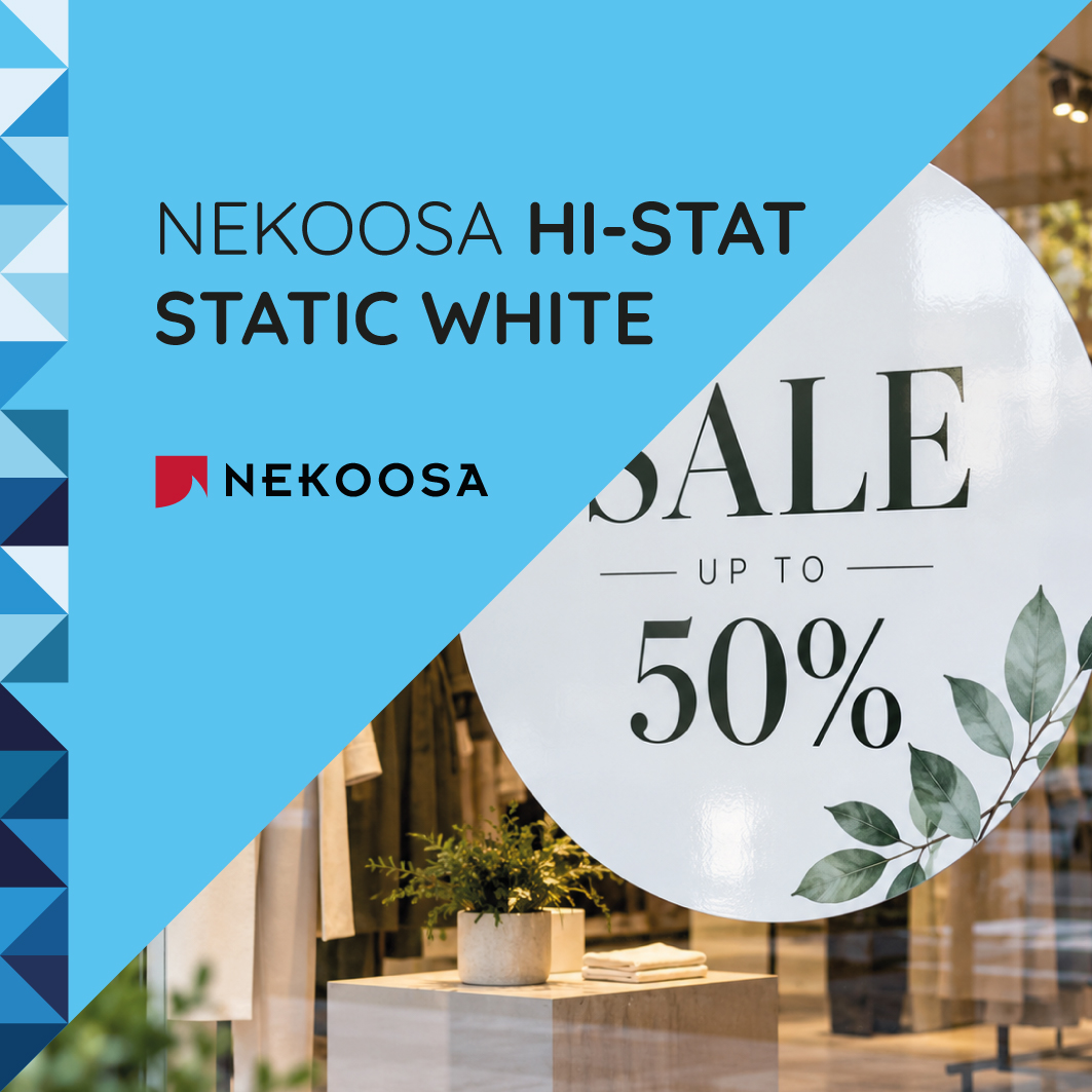 Hi-Stat White Gloss statisk printfolie