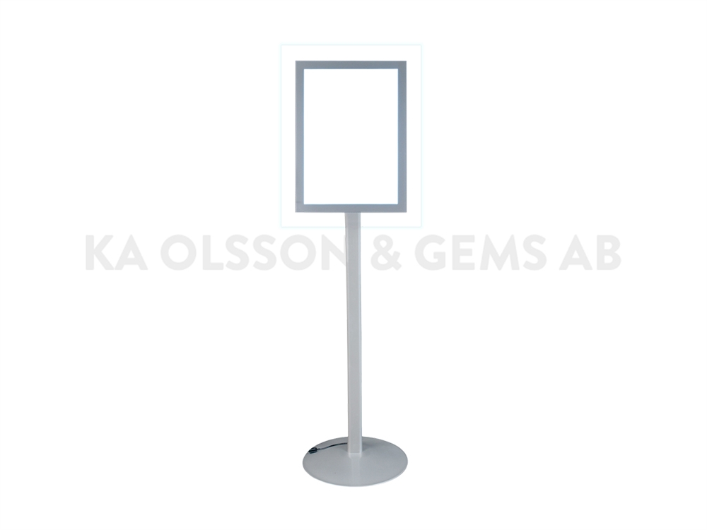 Floor stand with LED frame