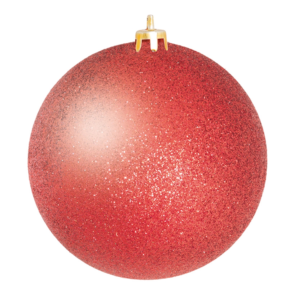 Christmas Ball Red Glitter 14 cm
