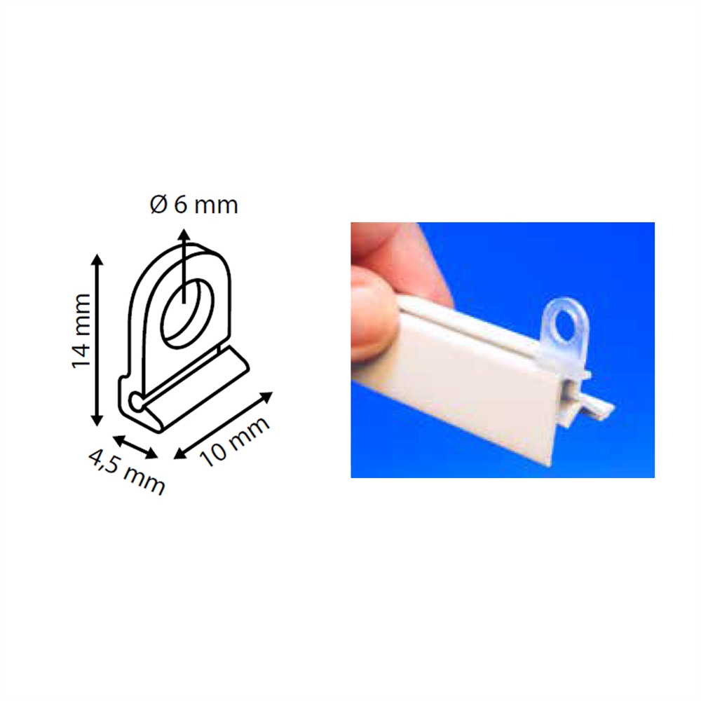 Upphängningskrok till klämlist, POS10