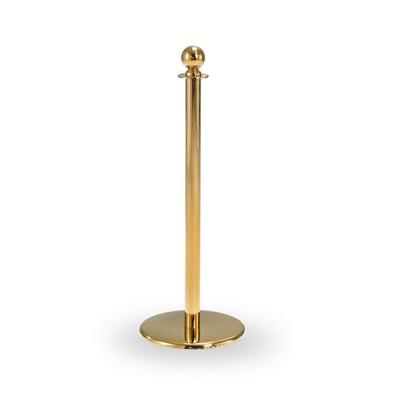 Barrier post in brass with round top