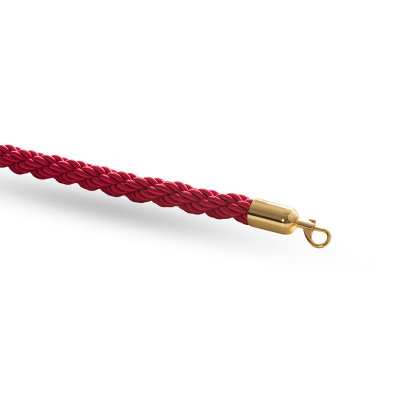 Barrier rope - brass / red