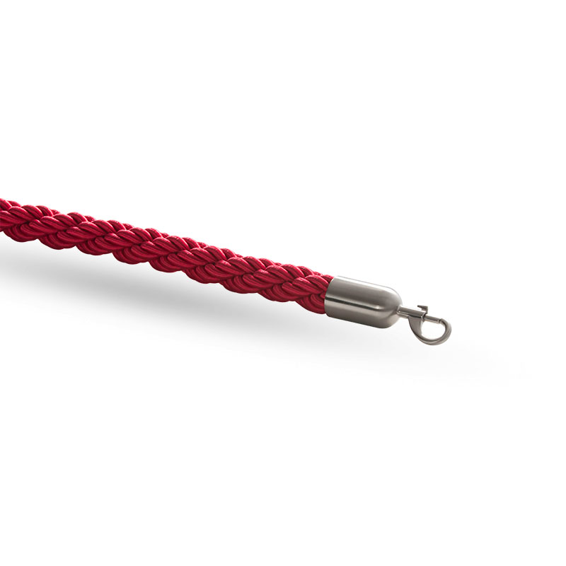 Barrier rope - stainless steel / red