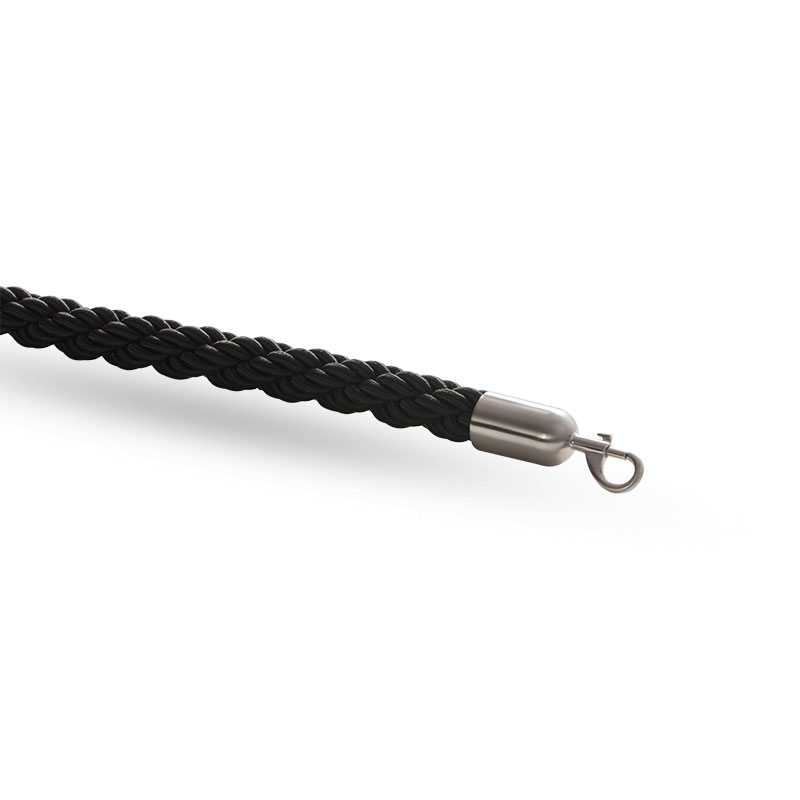 Barrier rope - stainless steel / black