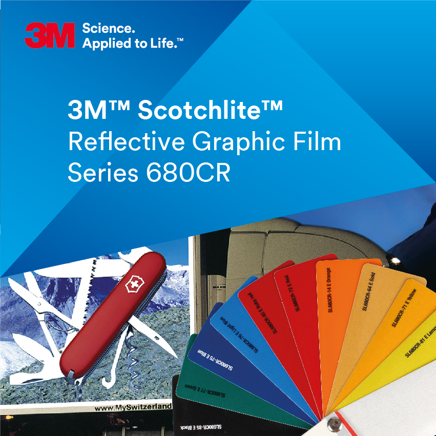 3M™ Scotchlite™ 680CR-serien med kanaler 3M™ Scotchlite™ 680CR-serien med kanaler