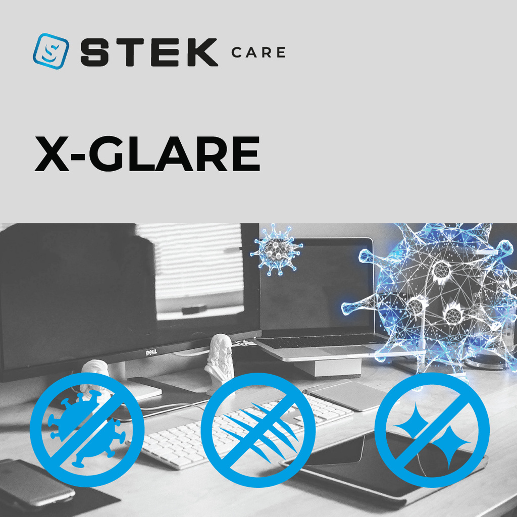 Antibakteriell folie STEK care X-GLARE matt